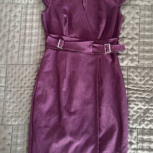 Calvin Klein Purple Mini Dress with Belt